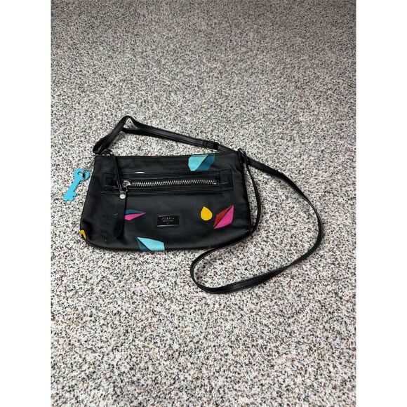 Fossil Women's Crossbody Bag Black Multicolored Abstract Design - Picture 5 of 5